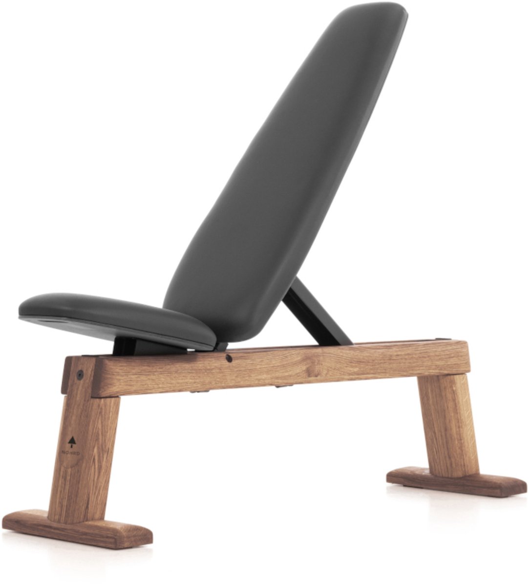 NOHRD WeightBench Halterbank Eiken Vintage kunstleer zwart