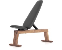 NOHRD WeightBench Halterbank Eiken Vintage kunstleer zwart