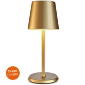 Goliving Lampe de Table Rechargeable - Sans Fil et dimmable - Lampe Tactile Moderne - Lampe de Nuit Chambre - 26 cm - Or