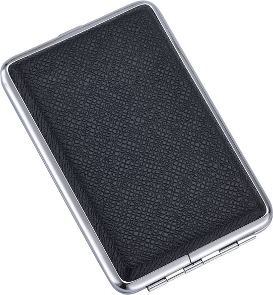 Mevsim Store® Sigarettendoosje Zwart - 12 Sigaretten - Kunstleer PU