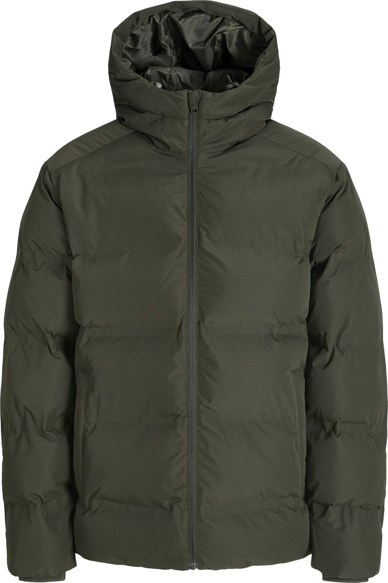 Jack & Jones JJESOHO PUFFER HOOD SN Heren Winterjas - groen - S