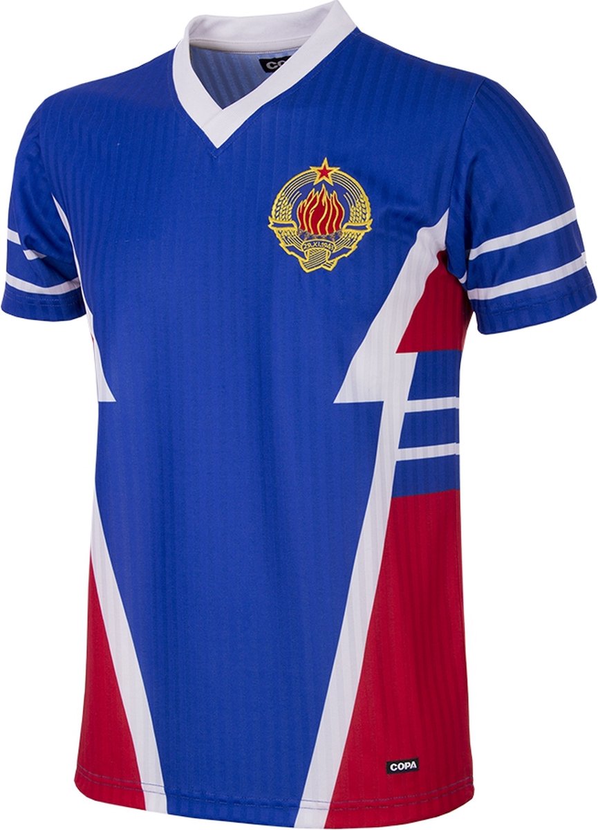 COPA Football - Joegoslavië 1990 - Retro Voetbalshirt - Heren - S - Blauw