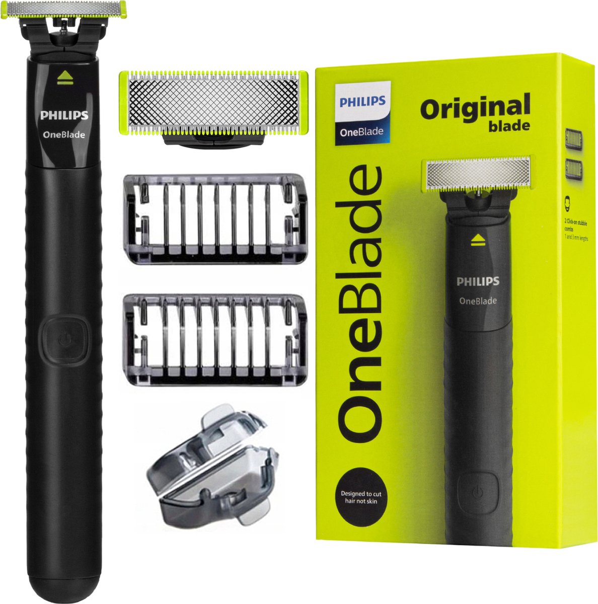 Philips Norelco OneBlade QP1424/10 scheerapparaat Scheerapparaat met scheerblad Trimmer Houtskool thumbnail 5