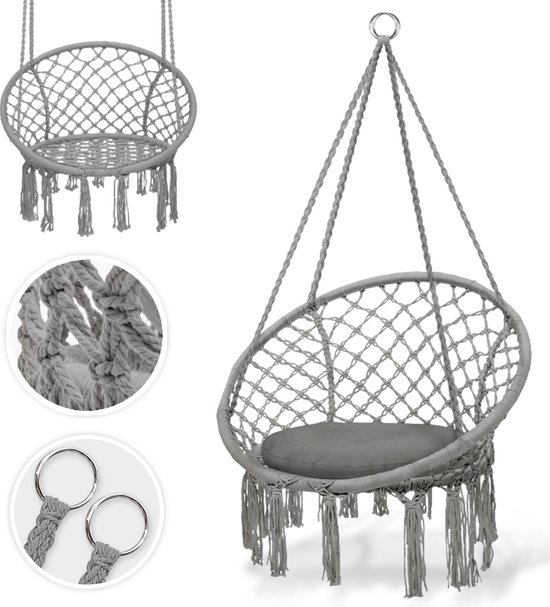 Coazy | Hangstoel voor binnen en buiten - Cocoon - Ei Stoel - Hanging Egg  Chair -... | bol.com