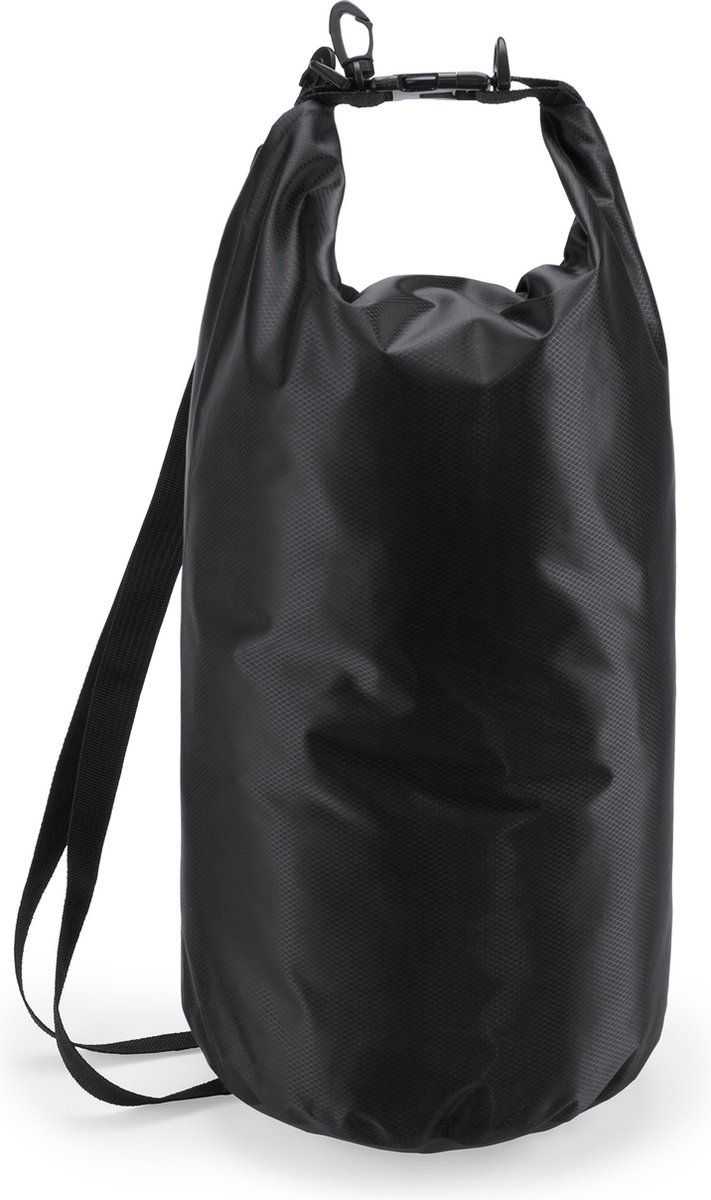 Zwarte waterdicht tas nuttige inhoud 10 liter totale inhoud 15 liter, model Manati