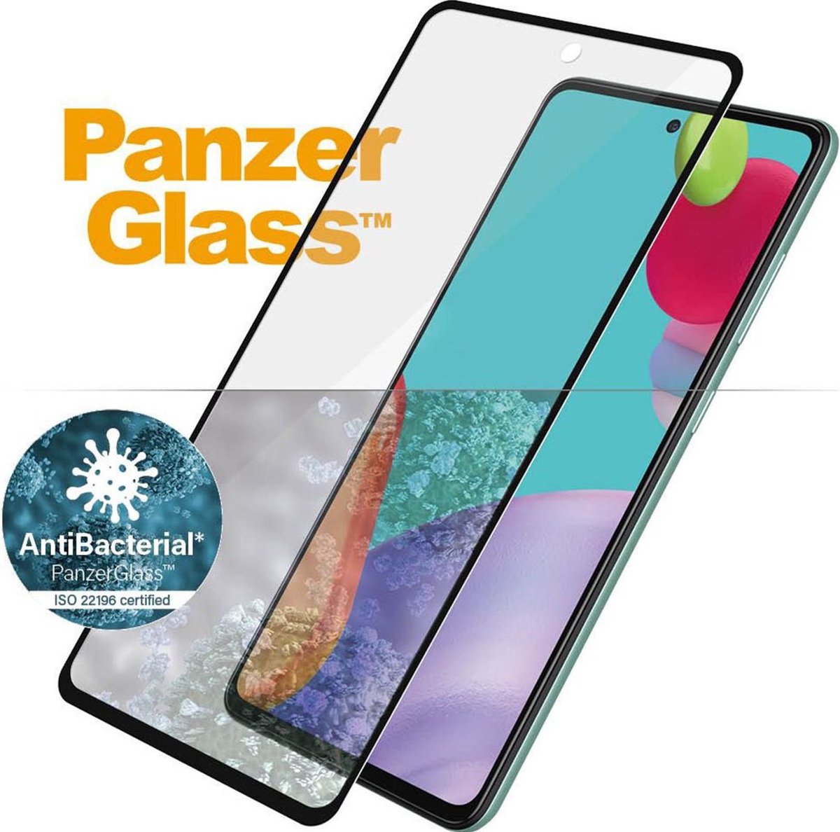 PanzerGlass Screenprotector geschikt voor Samsung Galaxy A52s 5G Glazen | PanzerGlass Edge to Edge Screenprotector - Case Friendly - Zwart