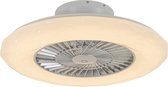 QAZQA clima - Dimbare LED Smart Plafondventilator met Verlichting | Lamp en Afstandsbediening - 1 lichts - Ø 60 cm - Zilver - Woonkamer | Slaapkamer | Keuken