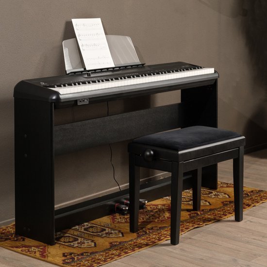 Fazley DP-250-BK digitale piano – onderstel – pianobank – zwart