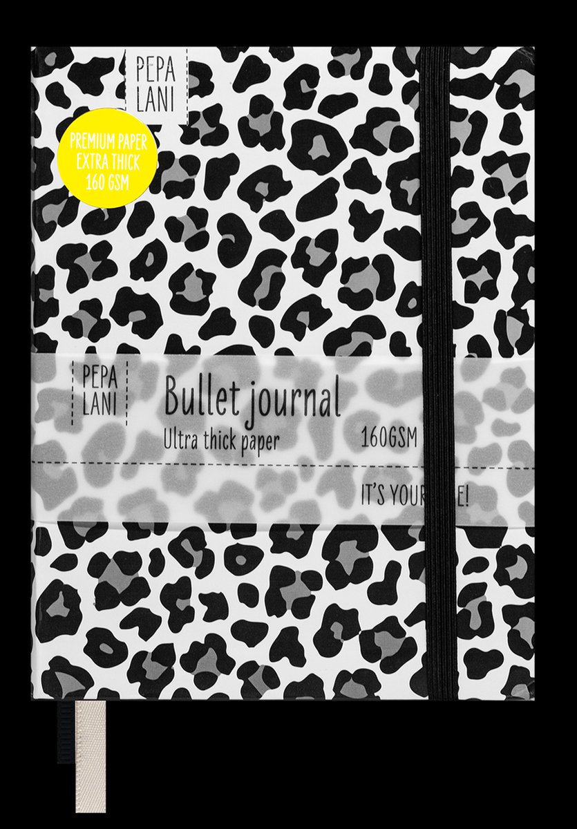 Pepa lani bullet journal Pro Black&White - leopard FSC