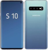 Geschikt voor Samsung Galaxy S10 Hoesje - Samsung S10 Hoes - Transparant Siliconen case
