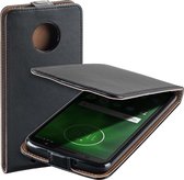 Pearlycase Eco pu lederen zwart Flipcase Cover Hoesje voor Motorola Moto G7