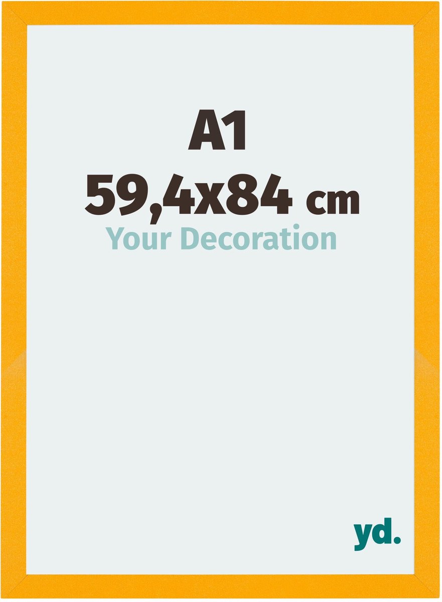 Your Decoration - Fotolijst A1 59,4x84 cm - MDF - Geel - Mura