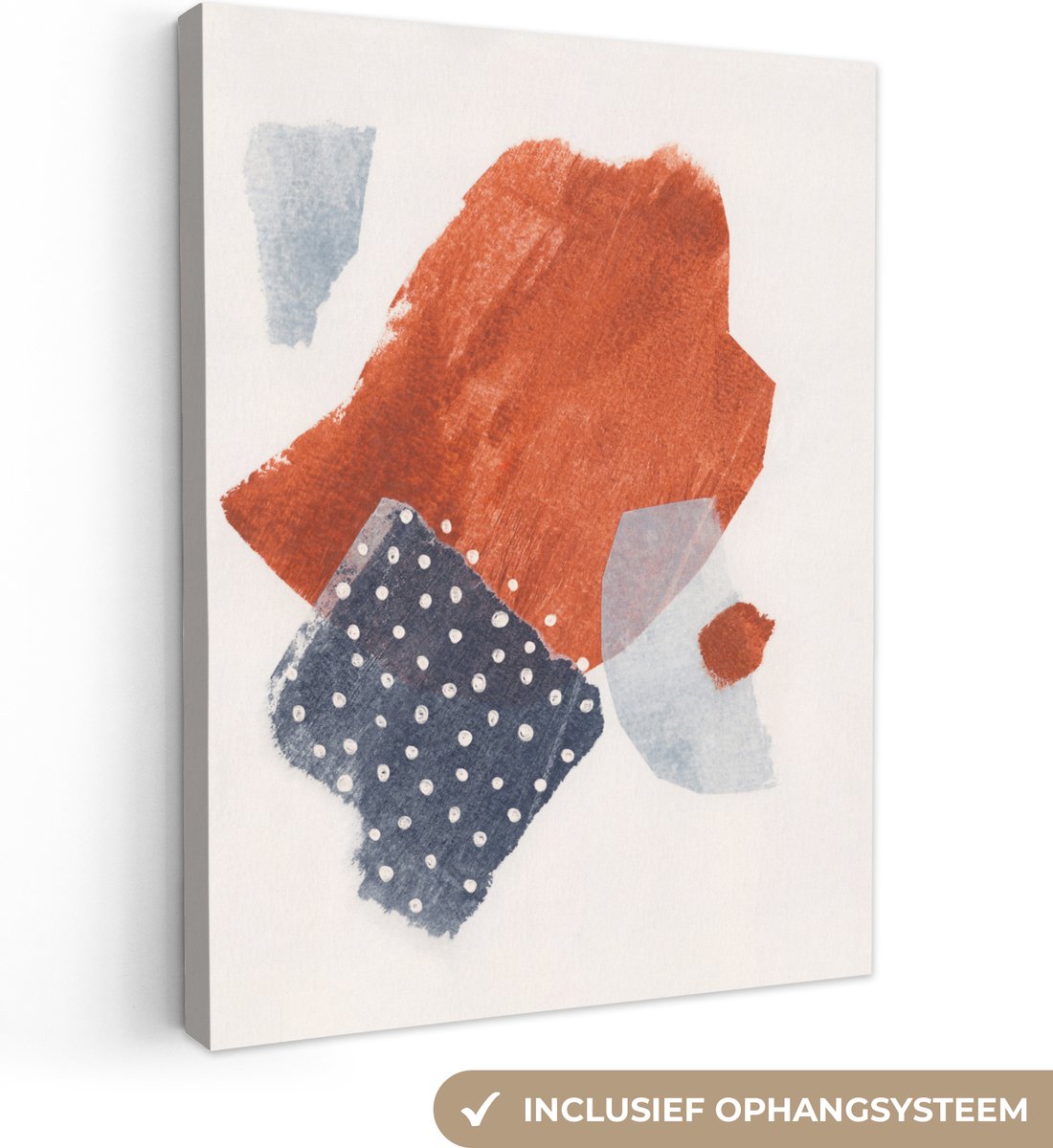 Canvas Schilderij Abstract - Verf - Kleuren - Pastel - 90x120 cm - Wanddecoratie