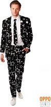 OppoSuits Starring - Mannen Kostuum - Zwart - Feest - Maat 52