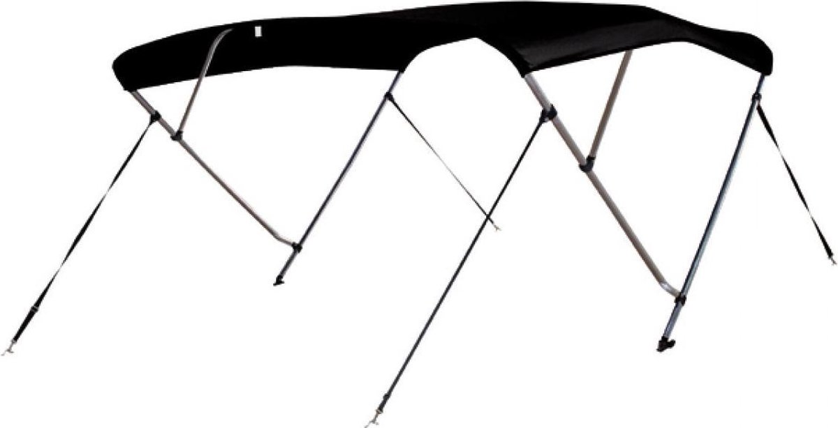 Talamex Bimini Top 3-Boogs Deluxe  Zwart, Afmeting: Breedte 137 - 152 cm