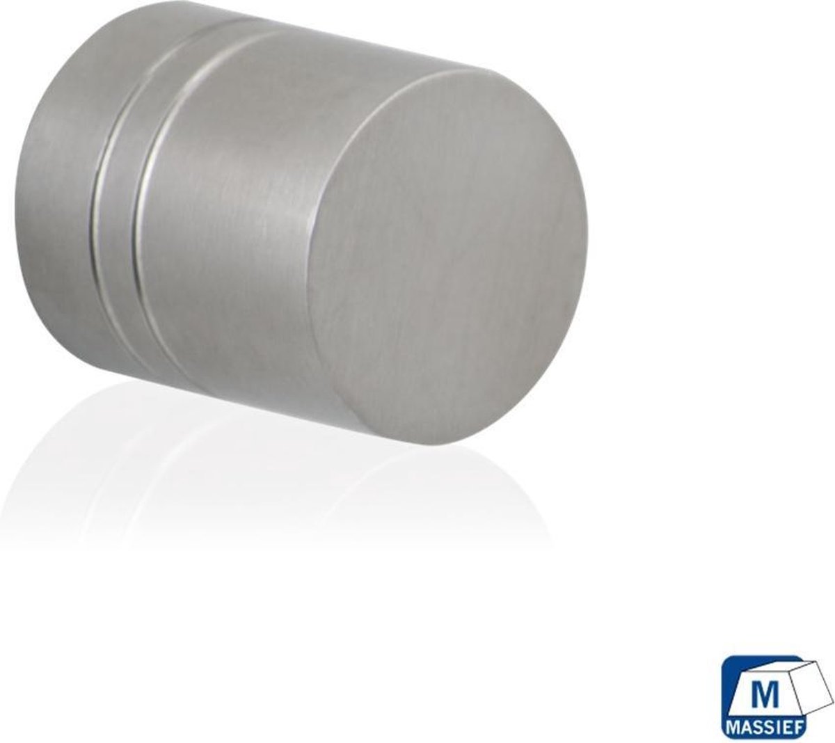 Meubelknop rond 30x32mm RVS