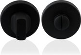 GPF Toiletgarnituur rond 50x8 mm stift 8 mm grote knop zwart