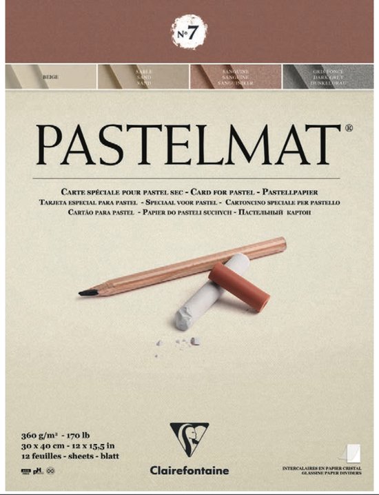 Pastelmat - Papier pour pastels - bloc n°4 - assorti