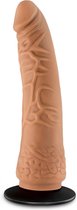 Blush Dildo Love Toy Lock On Hexanite 7.5 Inch With Suction Cup Adapter Mocha Bruin