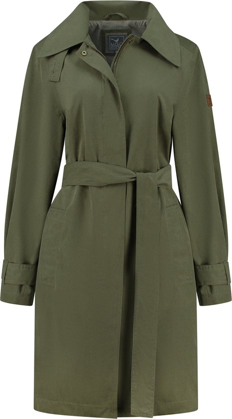 MGO Pippa Ladies Trenchcoat - Manteau long femme - Coupe-vent et imperméable - Vert olive - Taille 3XL