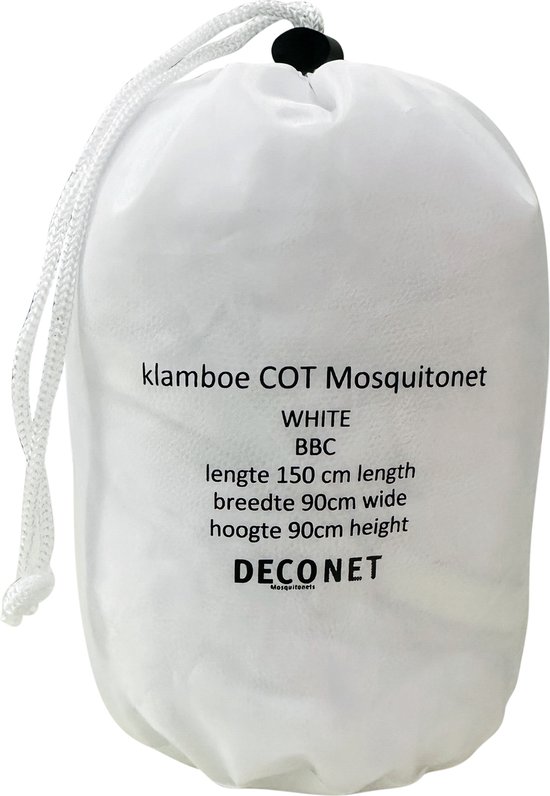 Deconet baby klamboe ledikant, L150x B90cm, wit, baby — afbeelding 2