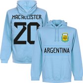 Argentinië Mac Allister 20 Team Hoodie - Lichtblauw - XL