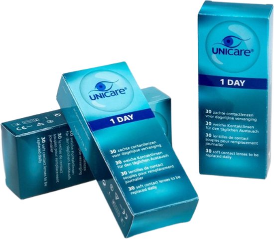 Unicare daglenzen -5,25 - 90 stuks - zachte contactlenzen dag - voordeelverpakking