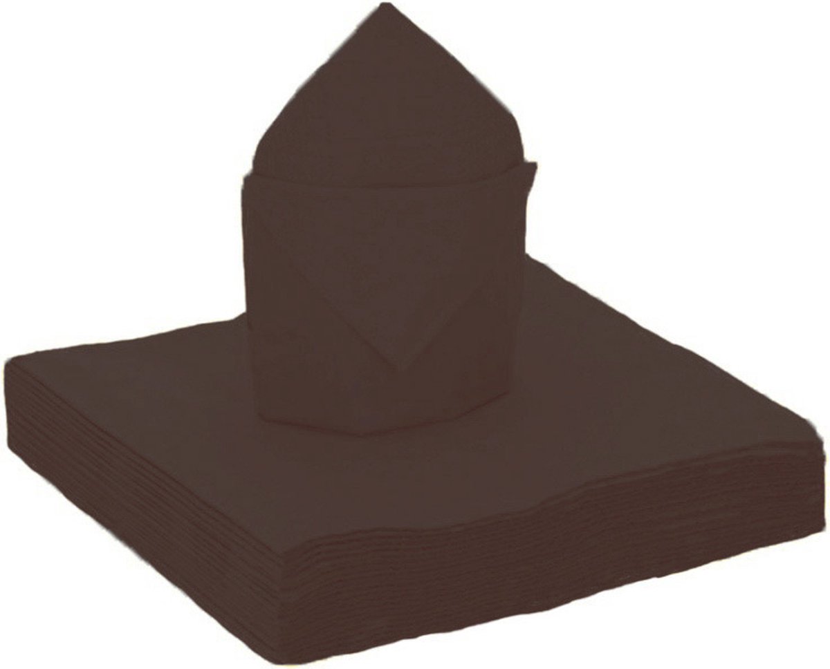 Santex feest servetten - 20x stuks - zwart - 40 x 40 cm - papier