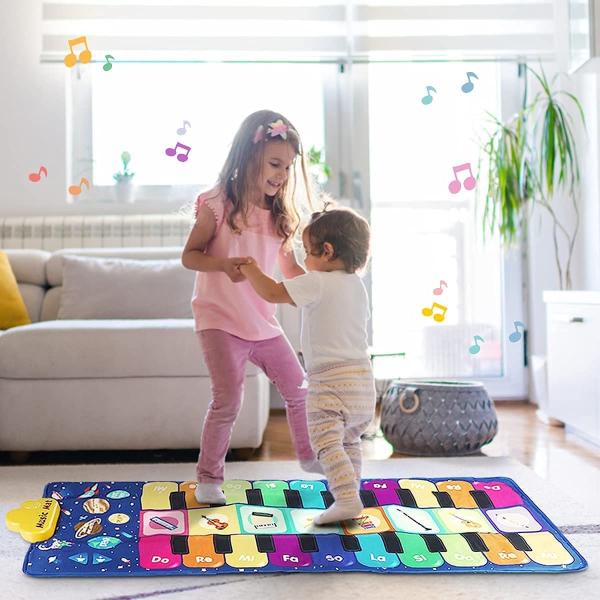 Tapis de Danse Enfant, Tapis de Piano Bebe pour Éducation Précoce