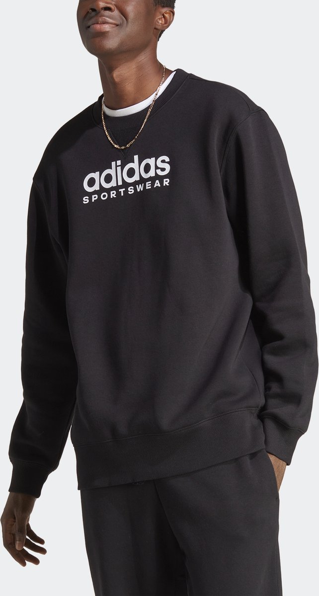 adidas Sportswear All SZN Fleece Graphic Sweatshirt Heren – /S Zwart