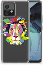 Telefoonhoesje Motorola Moto G72 Back Cover Siliconen Hoesje Super als Cadeautjes voor Jongens Lion Color