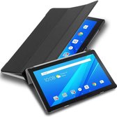 Cadorabo Tablet Hoesje geschikt voor Lenovo Tab 4 10 PLUS (10.1 inch) in SATIJN ZWART - Ultra dun beschermend geval met automatische Wake Up en Stand functie Book Case Cover Etui