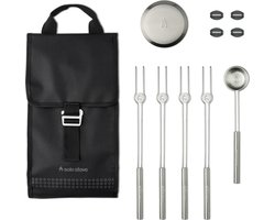 Solo Stove Mesa Accessoirepakket | Incl. 4 roestvrijstalen mini-sticks + sticksteunen, pelletschep, mesa-deksel, draagtas, accessoires voor vuurplaats buiten, 22,4 x 40,6 cm, 1 kg