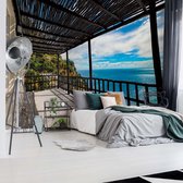 Fotobehang Sea Terrace View | VEL - 152.5cm x 104cm | 130gr/m2 Vlies
