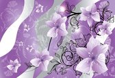Fotobehang Flowers Floral Pattern | XL - 208cm x 146cm | 130g/m2 Vlies