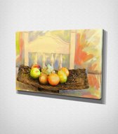 Fruit Tray - Painting Canvas - 60 x 40 cm - Schilderij - Canvas - Slaapkamer - Wanddecoratie  - Slaapkamer - Foto op canvas
