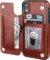 Wallet Case geschikt voor Apple iPhone Xr - bruin