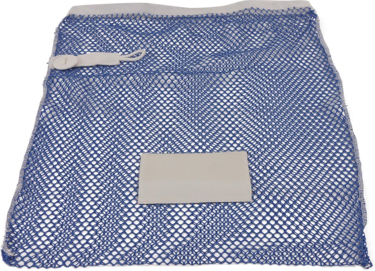 Goedkoopste Premium wasnet 40x60 cm - Met knoopsluiting - Blauw