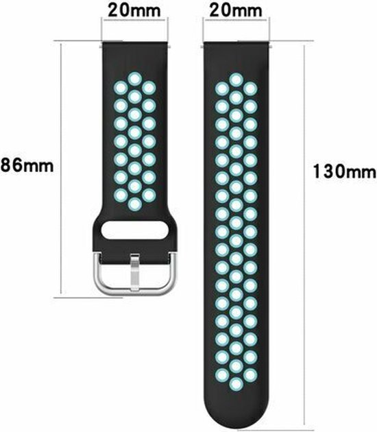 By Qubix Garmin Approach S12 - S40 - S42 - Bracelet sport en Siliconen avec boucle - Violet + vert