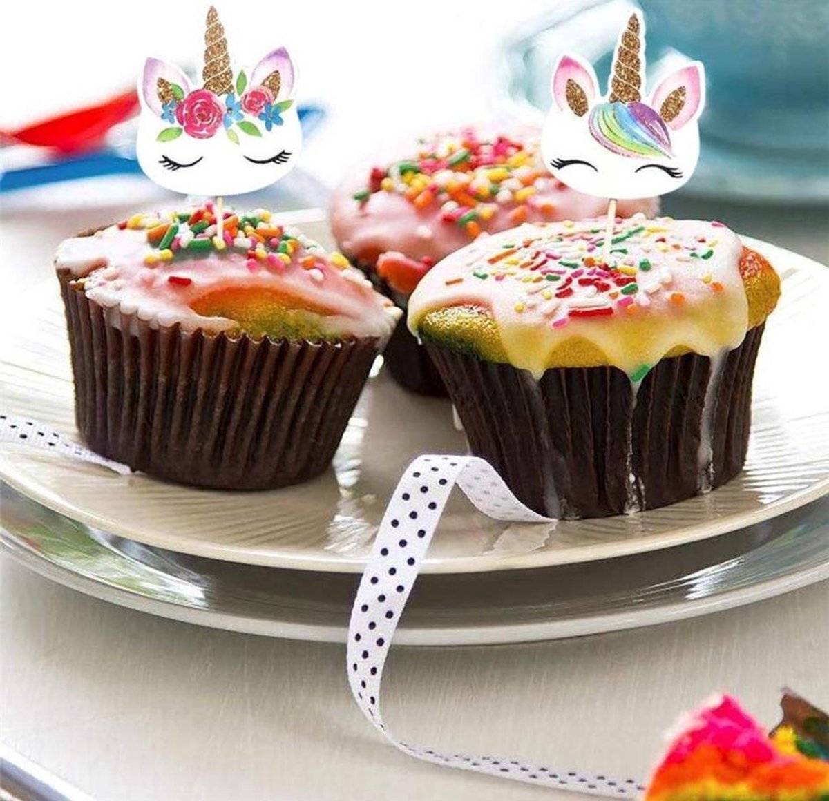 Akyol Unicorn Taartdecoratie Stuks Cupcake Toppers Eenhoorn Topper Taart Bol Com