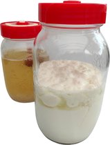 Mason jar fermentatiepot met luchtslot, 1,5 liter