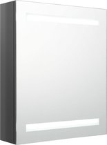 vidaXL-Badkamerkast-met-spiegel-LED-50x14x60-cm-glanzend-grijs