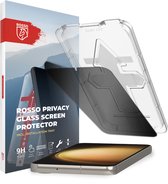Rosso Privacy Screen Protector Geschikt voor Samsung Galaxy S23 Plus - 9H Gehard Glas - Met Installatietray - Case Friendly Tempered Glass - Anti Spy - Eenvoudige Installatie