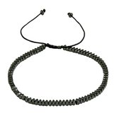Marama - bracelet Noir - bracelet minimaliste - végétalien - fermeture à cordon