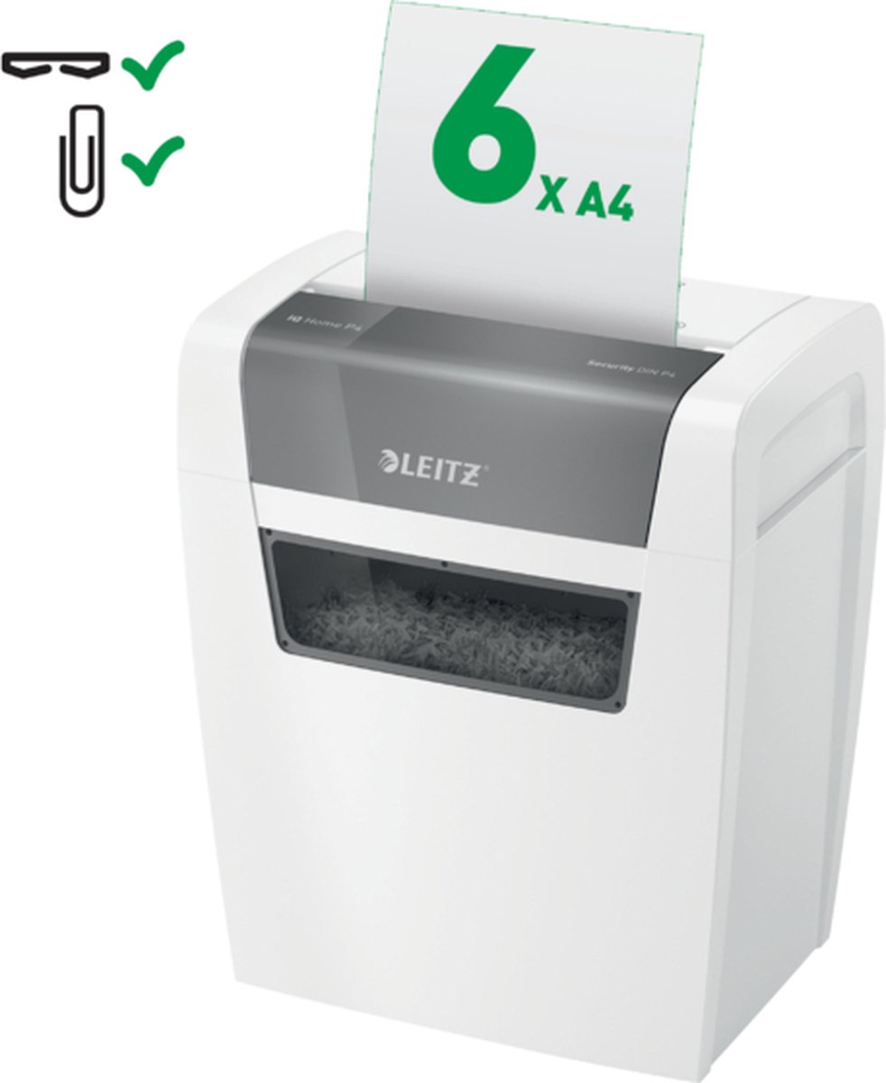 Leitz IQ Home Papierversnipperaar - P4 Snippers thumbnail 6