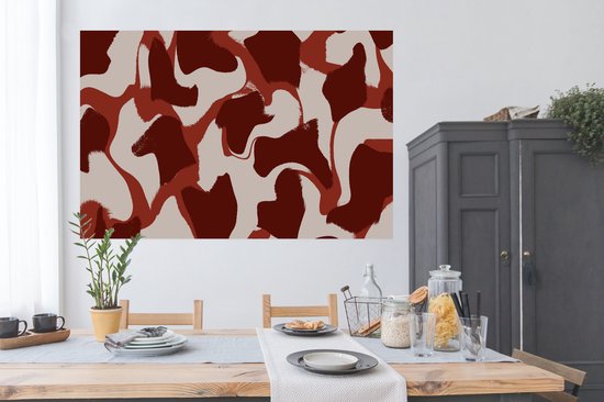 Poster Abstract - Bruin - Kleuren - Pastel - 180x120 cm XXL