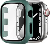 Strap-it Geschikt voor Apple Watch PC hard Case - Maat : 41mm met glas - dennengroen - hoesje - beschermhoes - protector - bescherming