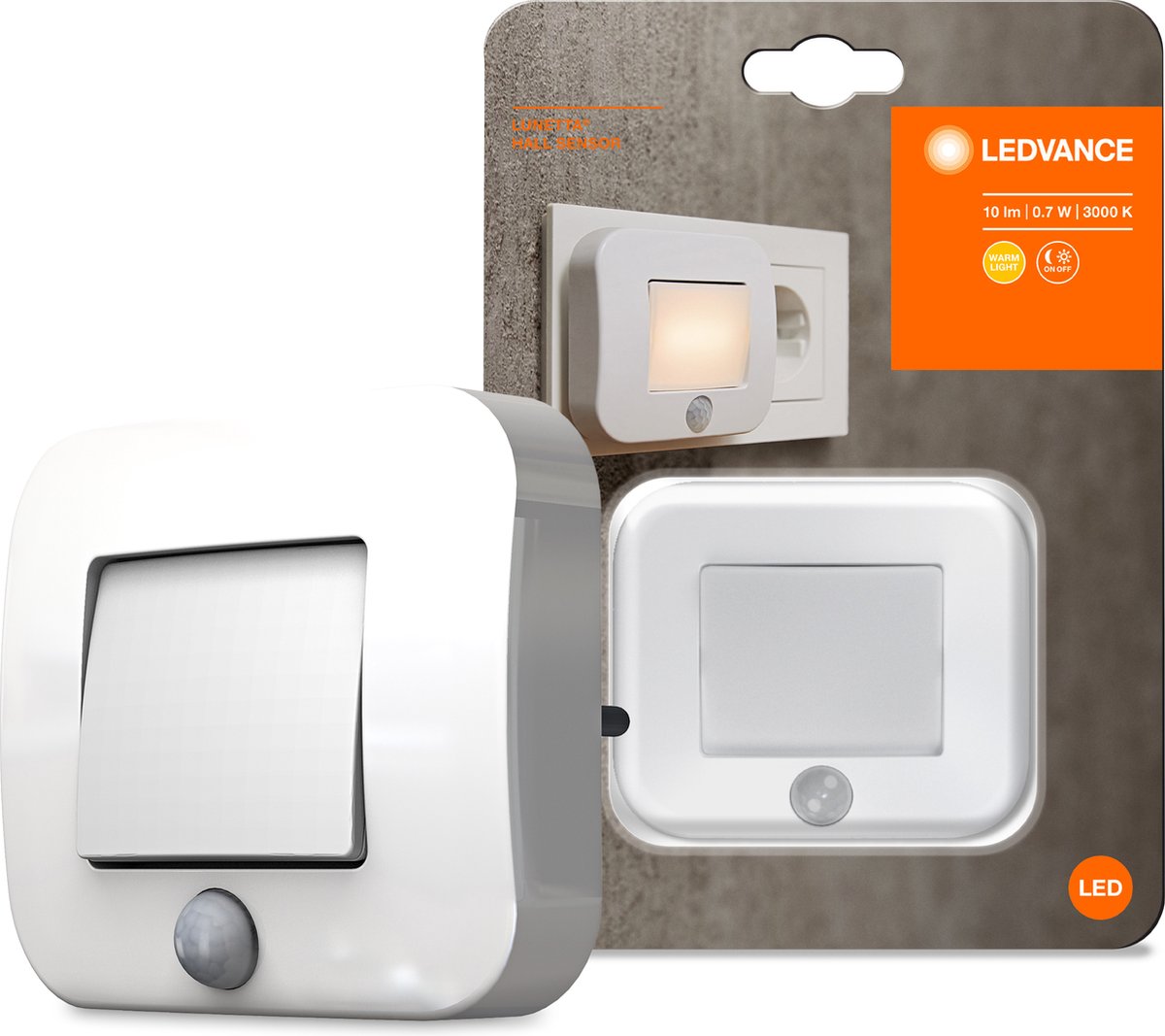 Ledvance LUNETTA Hall Sensor White | Nachtlampje met stekker met bewegingssensor - Ledvance