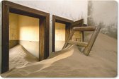 Bureau onderlegger - Muismat - Bureau mat - Zand - Architectuur - Woestijn - Deur - 60x40 cm