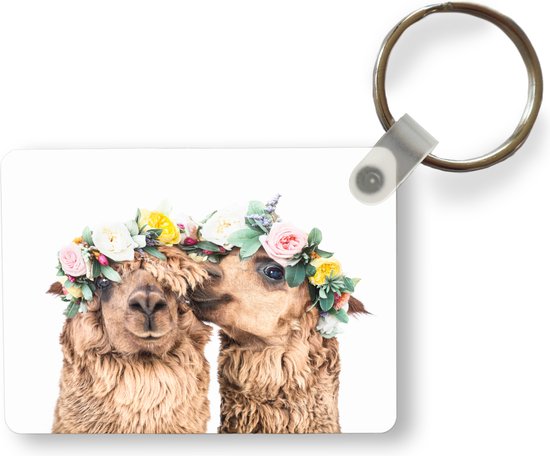 Sleutelhanger - roze alpaca - Alpaca Break